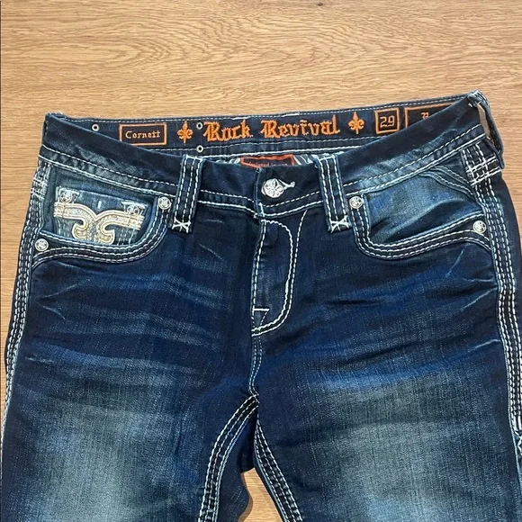 Rock Revival Dark Blue Boot Cut Jeans - Picture 3 of 6